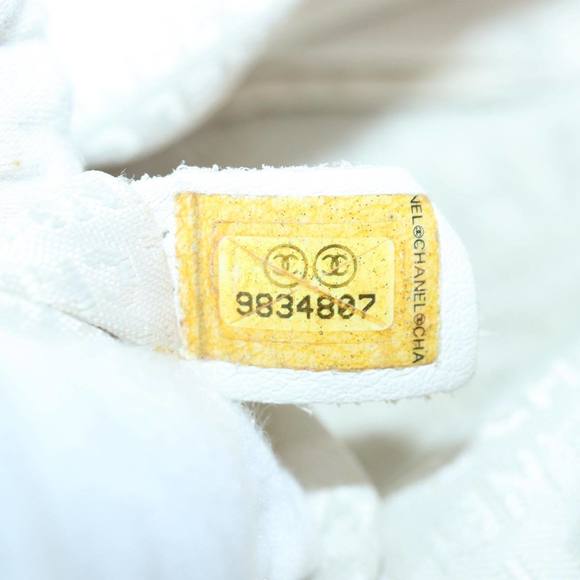 CHANEL Hand Bag Canvas Leather Beige CC Auth yb619 - Picture 12 of 16